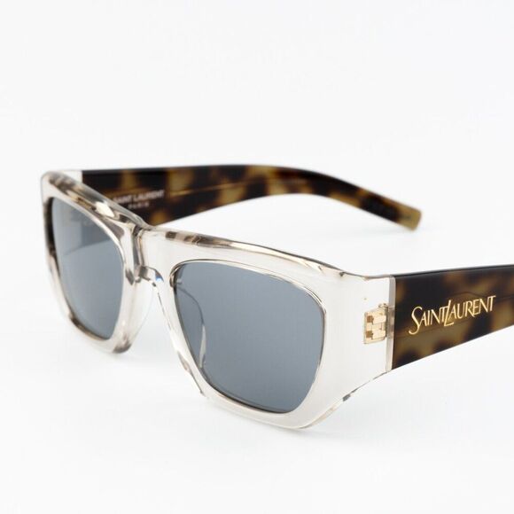 NEW Saint Laurent SL740 003 Beige Havana Silver Square Unisex Sunglasses main image 8